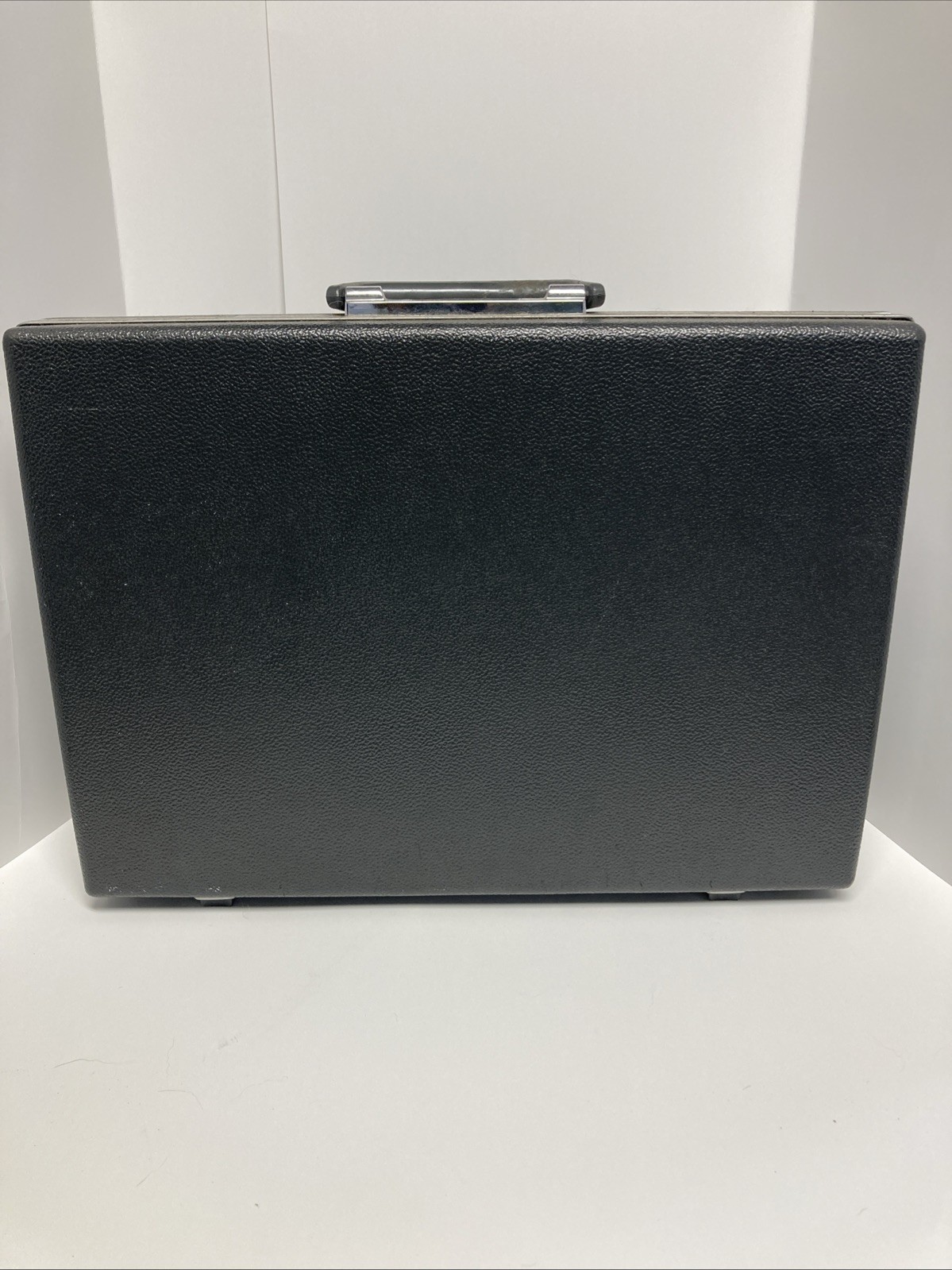 VINTAGE SAMSONITE Accord HARD BLACK LEATHER COMBINATION LOCK BRIEFCASE 1980s