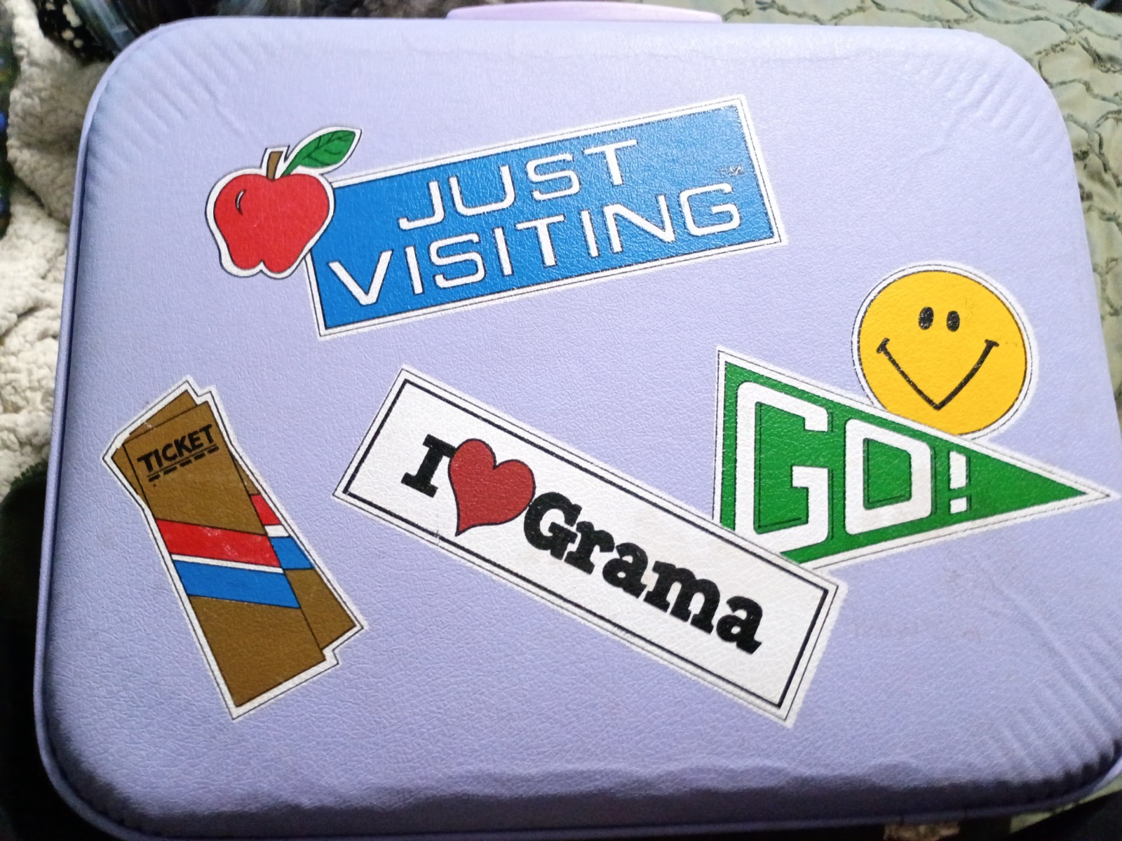 vintage going to grandmas/Just Visiting suitcase