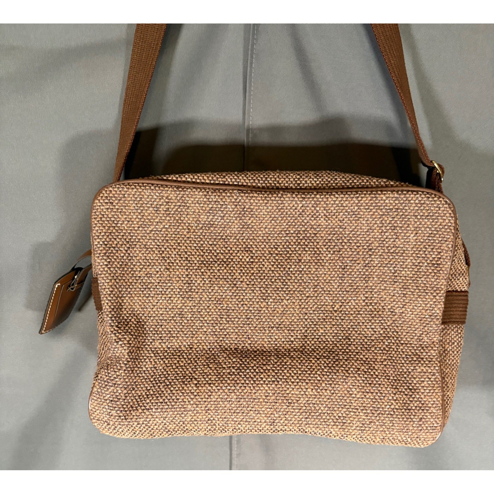Vintage Members Only 3 Piece Luggage Set Brown Tweed Suitcase Garment Carry On