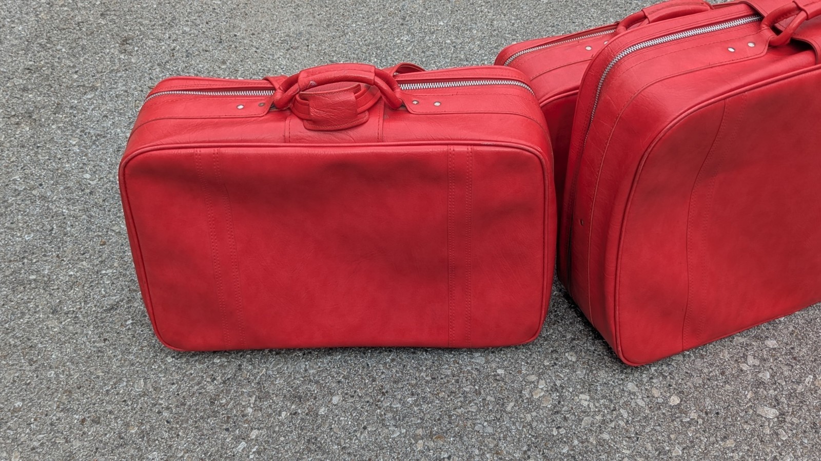 Vintage Hot Pink Salmon Samsonite Royal Traveler Traveller 4 Piece Case Luggage