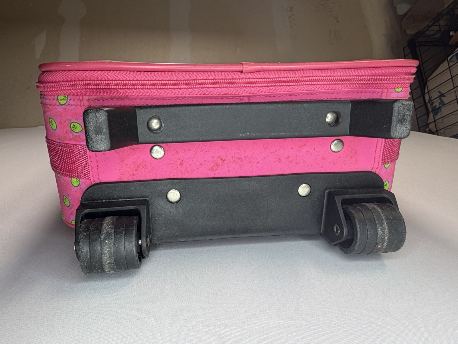 VeggieTales Kids Rolling Backpack Pink Luggage Larry Bob Travel Suitcase Bag