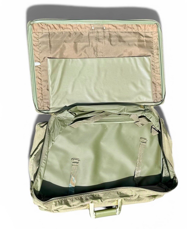 Vintage Boulevard by Paolo Gucci Green Carry On Luggage Gold Hardware 21”
