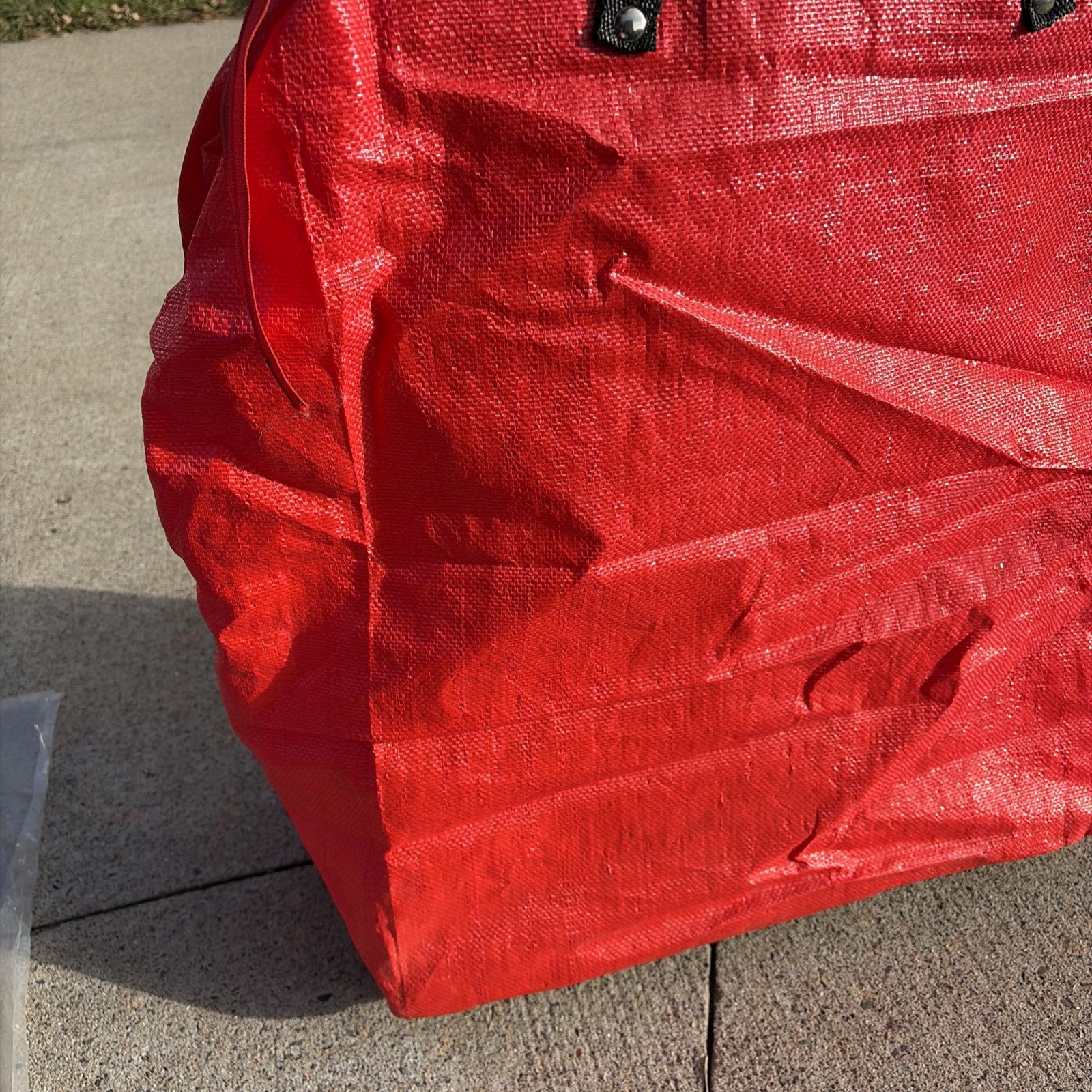 Vintage Wheeled Tote Bag Zippered Kansai International Airport JAPAN KIX Red Bag