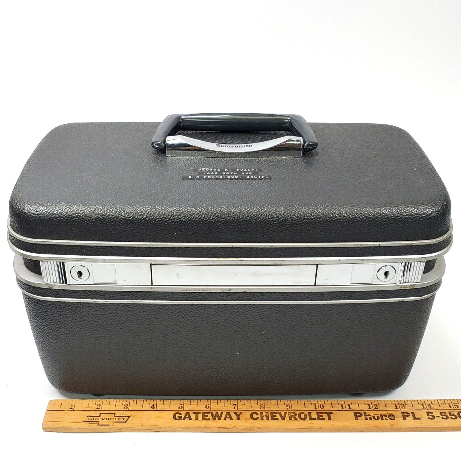 Vintage Samsonite Silhouette Luggage Profile II Train/Beauty Case Oxford Grey