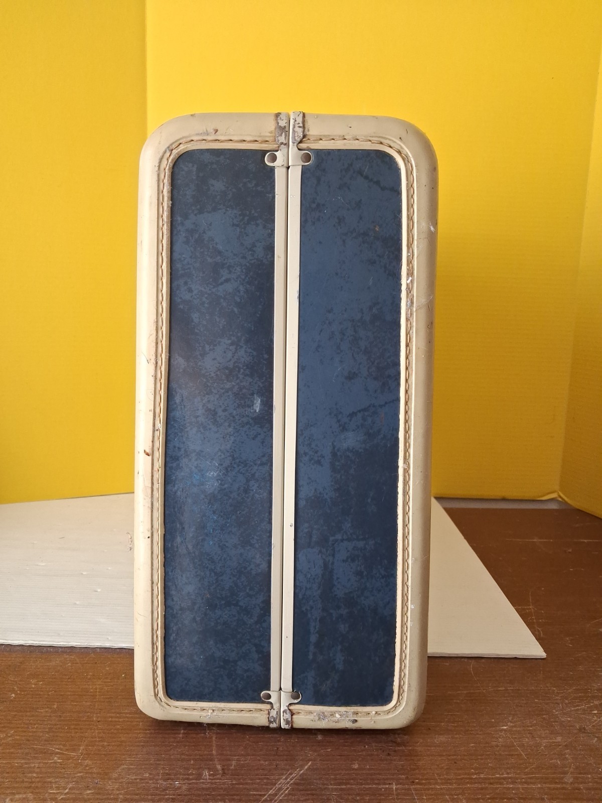 VTG 1950’s Samsonite Shwayder Bros Luggage Suitcase Marble Blue 20″ x 15″ no key