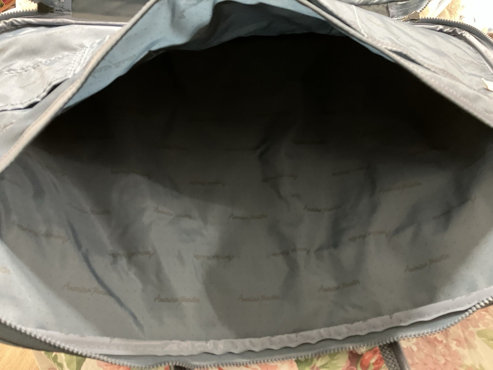 American Tourister Vintage Grey Canvas Carry On Bag