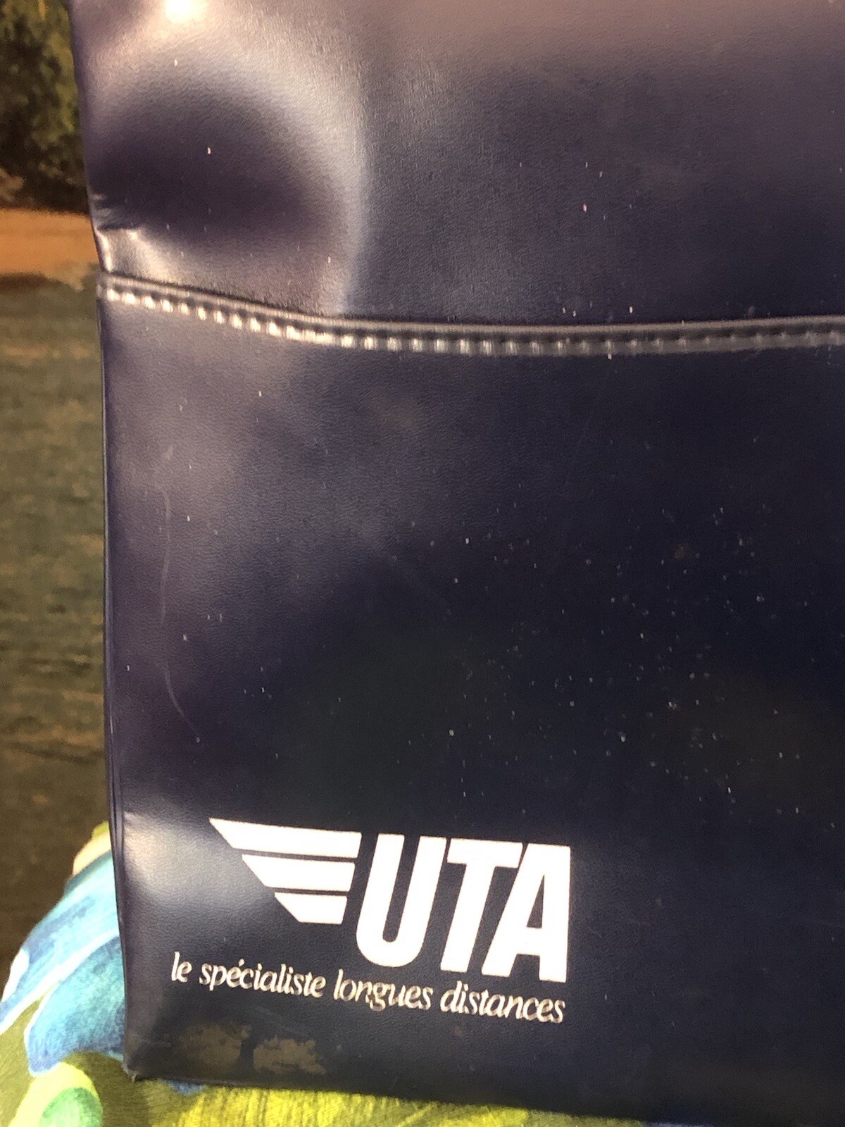 Vintage UTA Travel Bag France French Tourist Luggage Airline 70s Tiki MCM