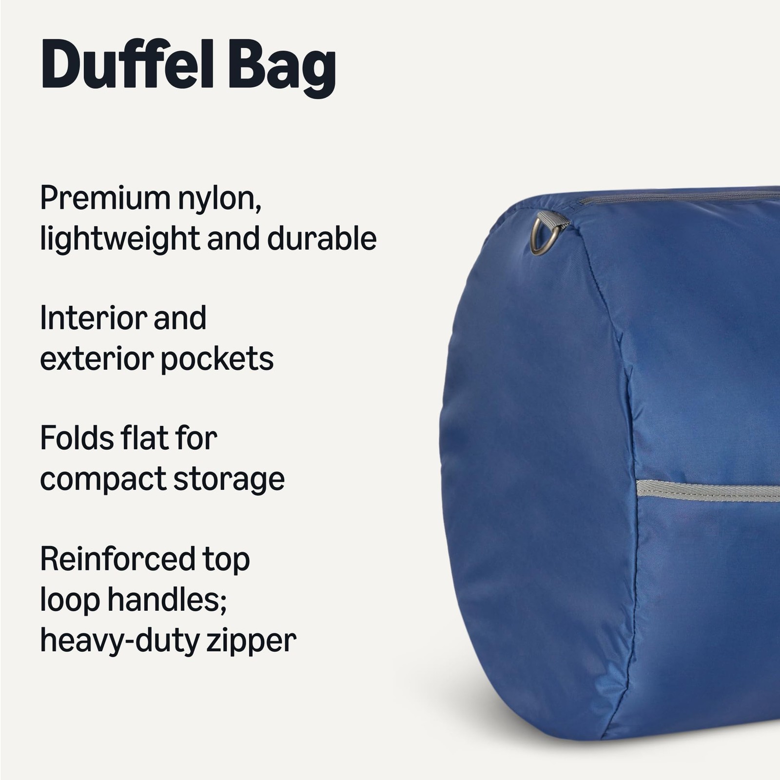 Retailer Essentials Extra Large Foldable Nylon Duffel Bag For Travel/Storage