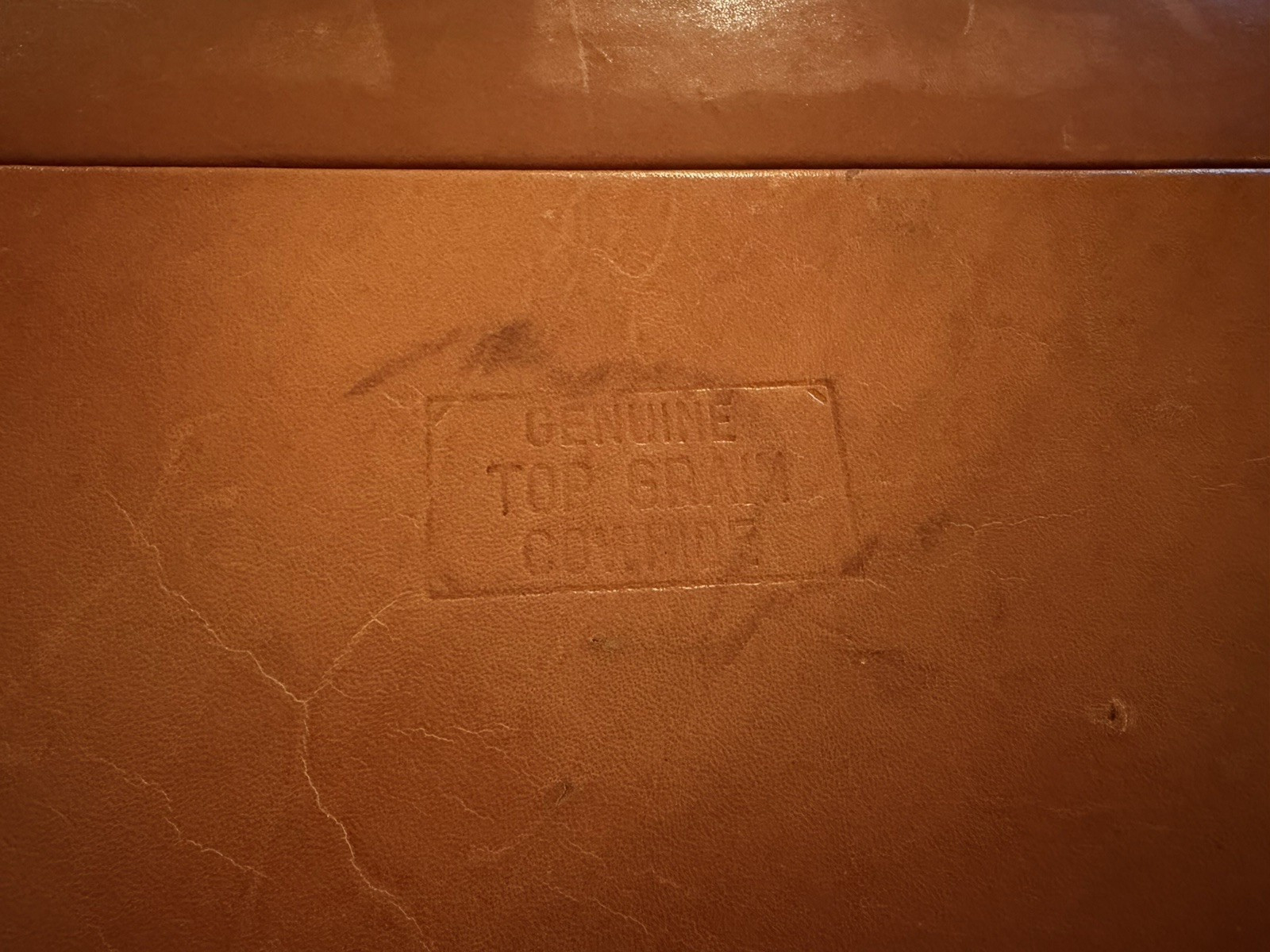 1940’s overnight/weekender genuine cowhide travel suitcase