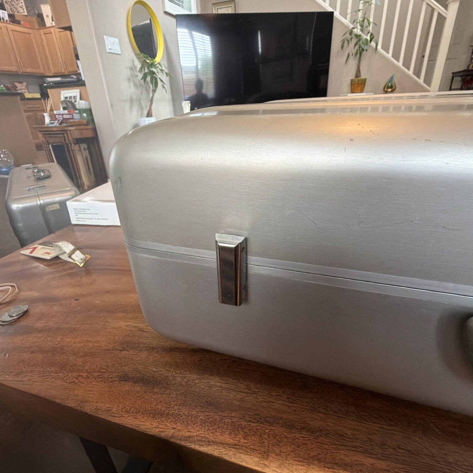 Vintage Mcm Halliburton Pre Zero Luggage Suitcase Near Mint See Pics 25x18x8