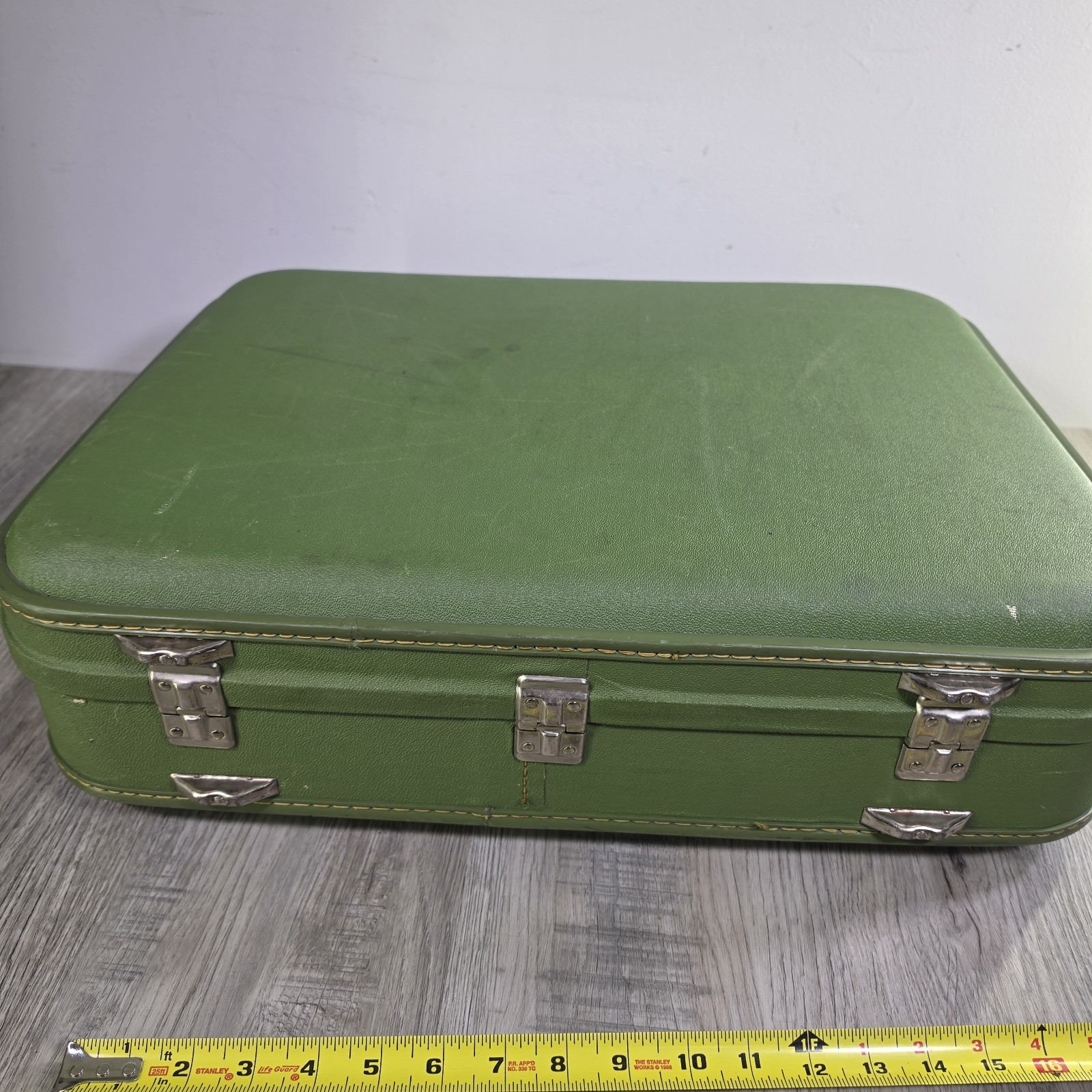 Vintage 1960s Trojan Luggage Set – Avocado Green – 3 pc – USA Made Hard Shell
