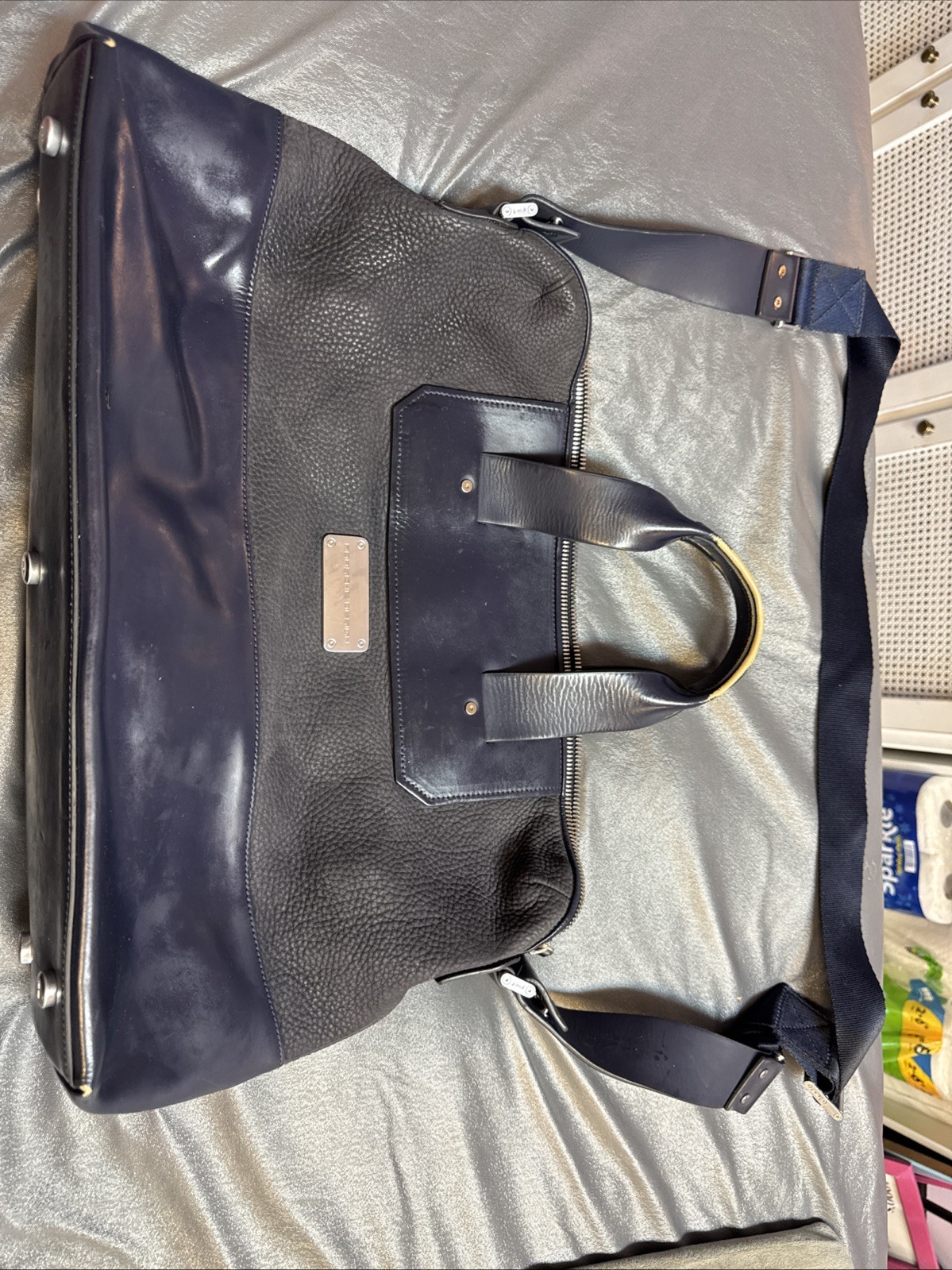 Vintage Porsche Design Travel Bag Navy Blue And Black $400