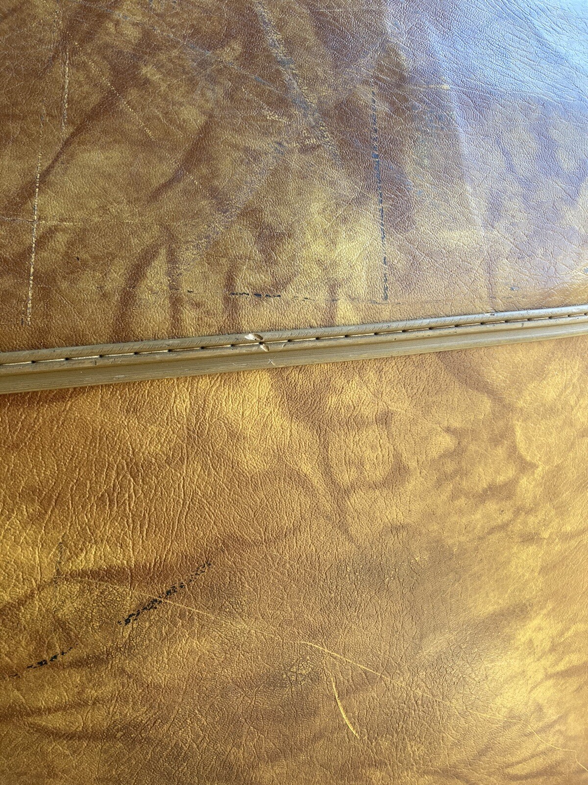 Vintage 1970’s American Tourister folding Faux Leather Garment Bag w/hanger Hook