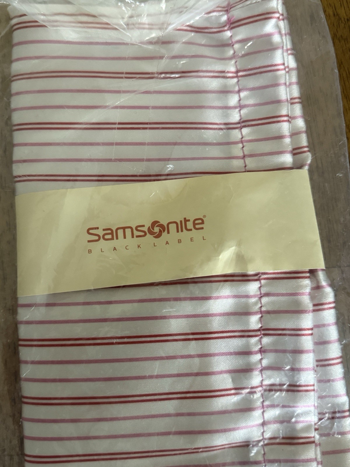 Vintage Samsonite Black Label Pink Stripe Drawstring Luggage Organizers Set Of 3