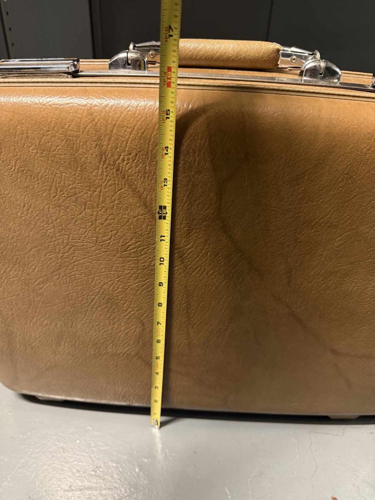 Vintage American Tourister Briefcase Hard Shell Brown Luggage-Mid Century