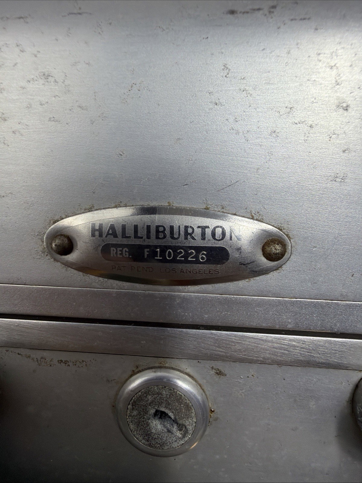 Vintage Halliburton Reg.F10226 Aluminum Case (NO KEY)