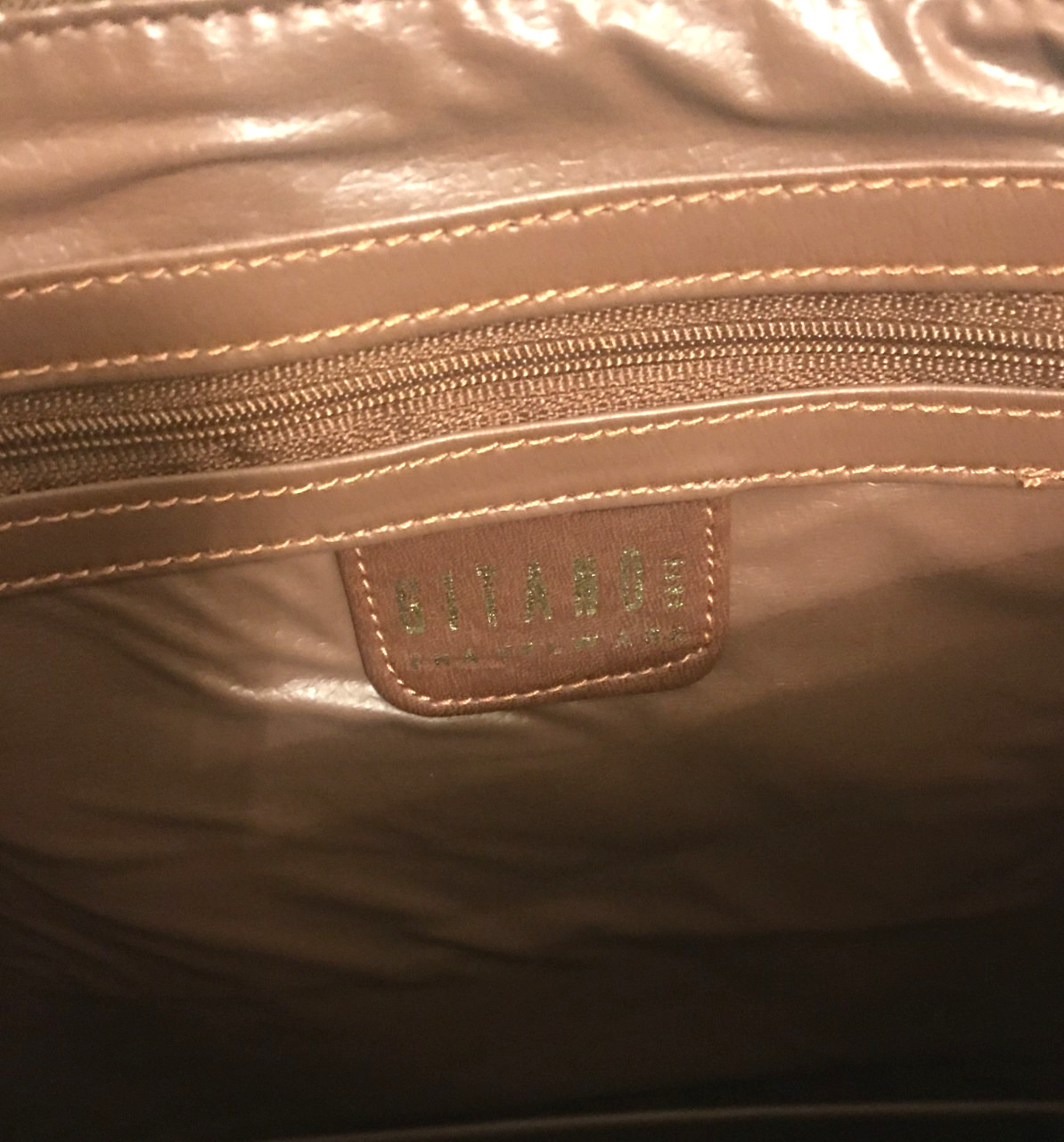 GITANO Vtg 90s New World Views Map Tote Bag Travel Carryon, 15 x 13 x 3, NWT