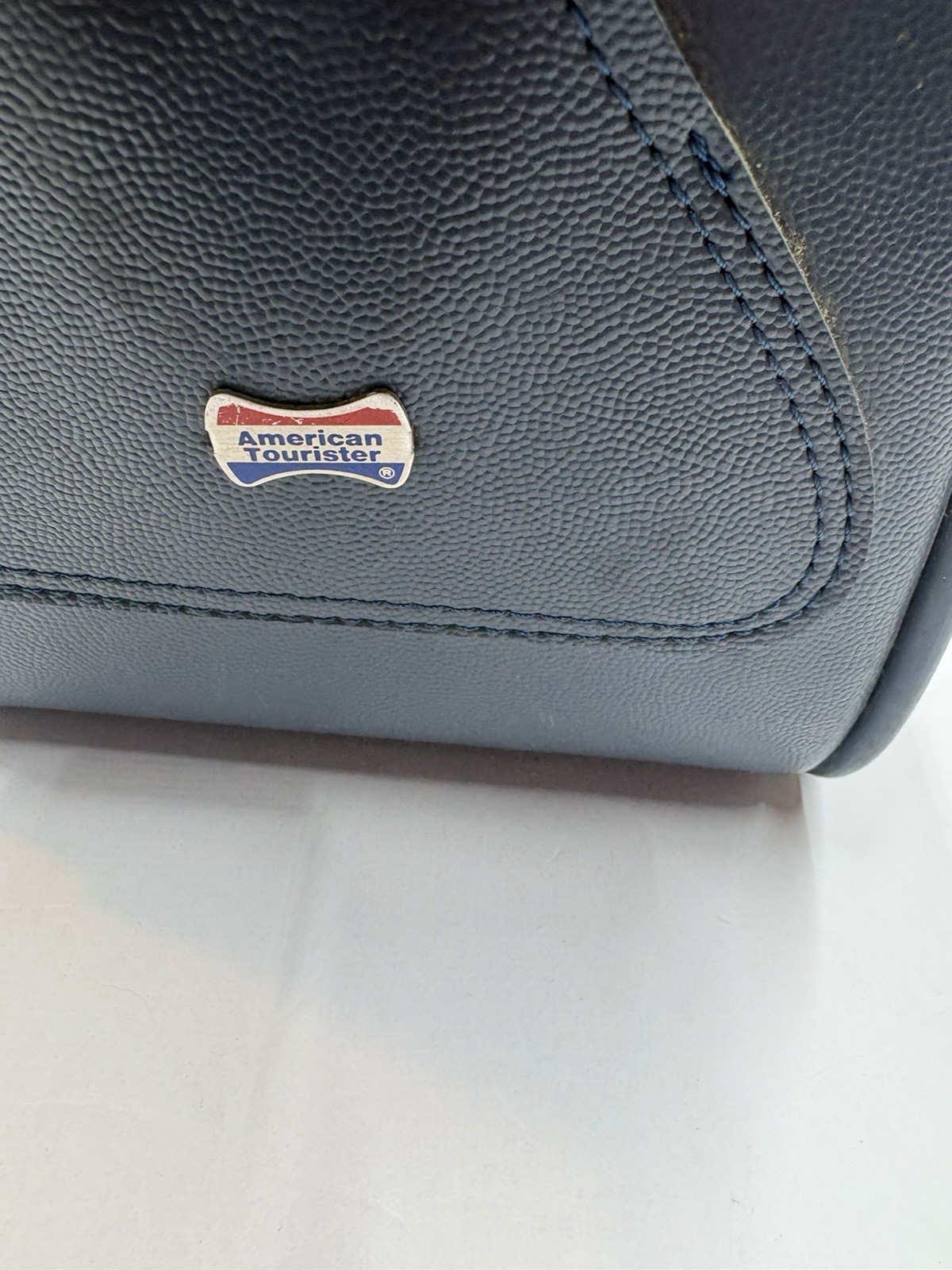 Vintage Escort American Tourister Flight Bag Blue Shoulder Travel Carry On 70s
