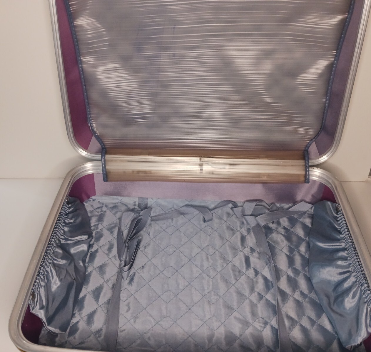 ✈️VINTAGE RETRO AIRWAY INDUSTRIES BLUE HARD SHELL SUITCASE LUGGAGE RAINBOW