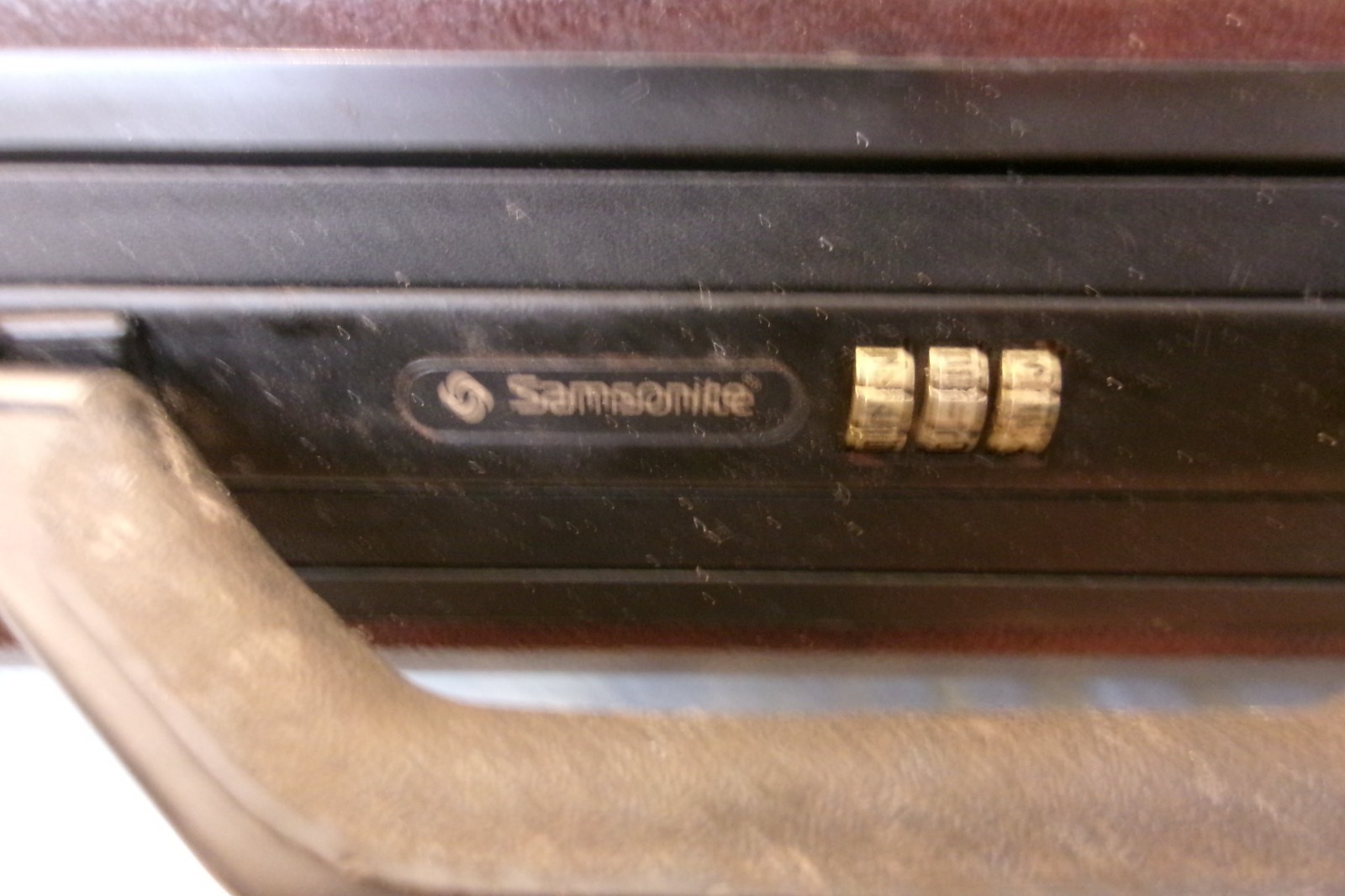 VTG Samsonite Accord ST Brown & Black Hard- Shell Briefcase 1980s Combo Lock