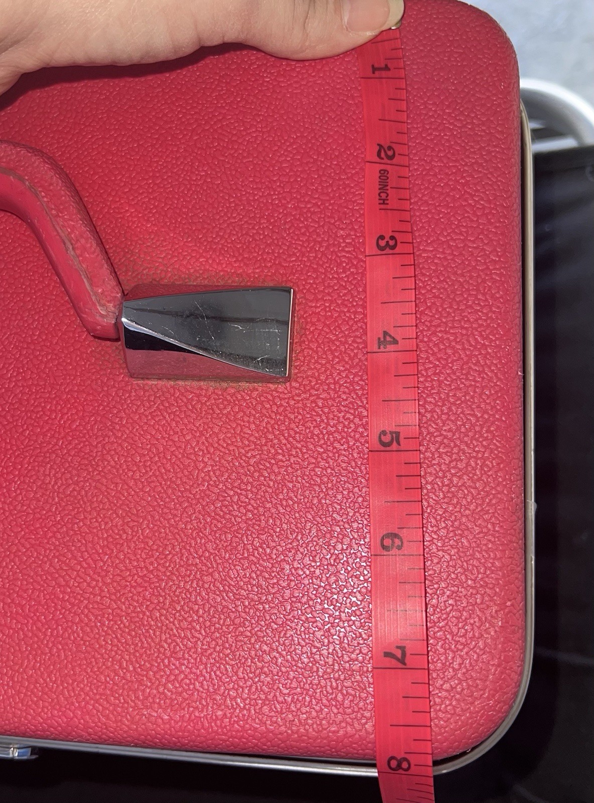 Vintage Sears Train Case WITH Unlock Combo & Mirror | Model Blandon (Berry Red)