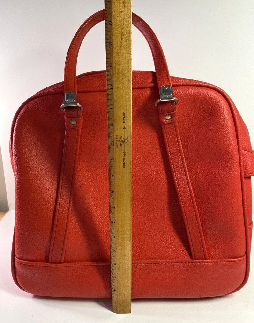 Vintage Red American Tourister Carry On Overnight Tote Bag Train Case Luggage