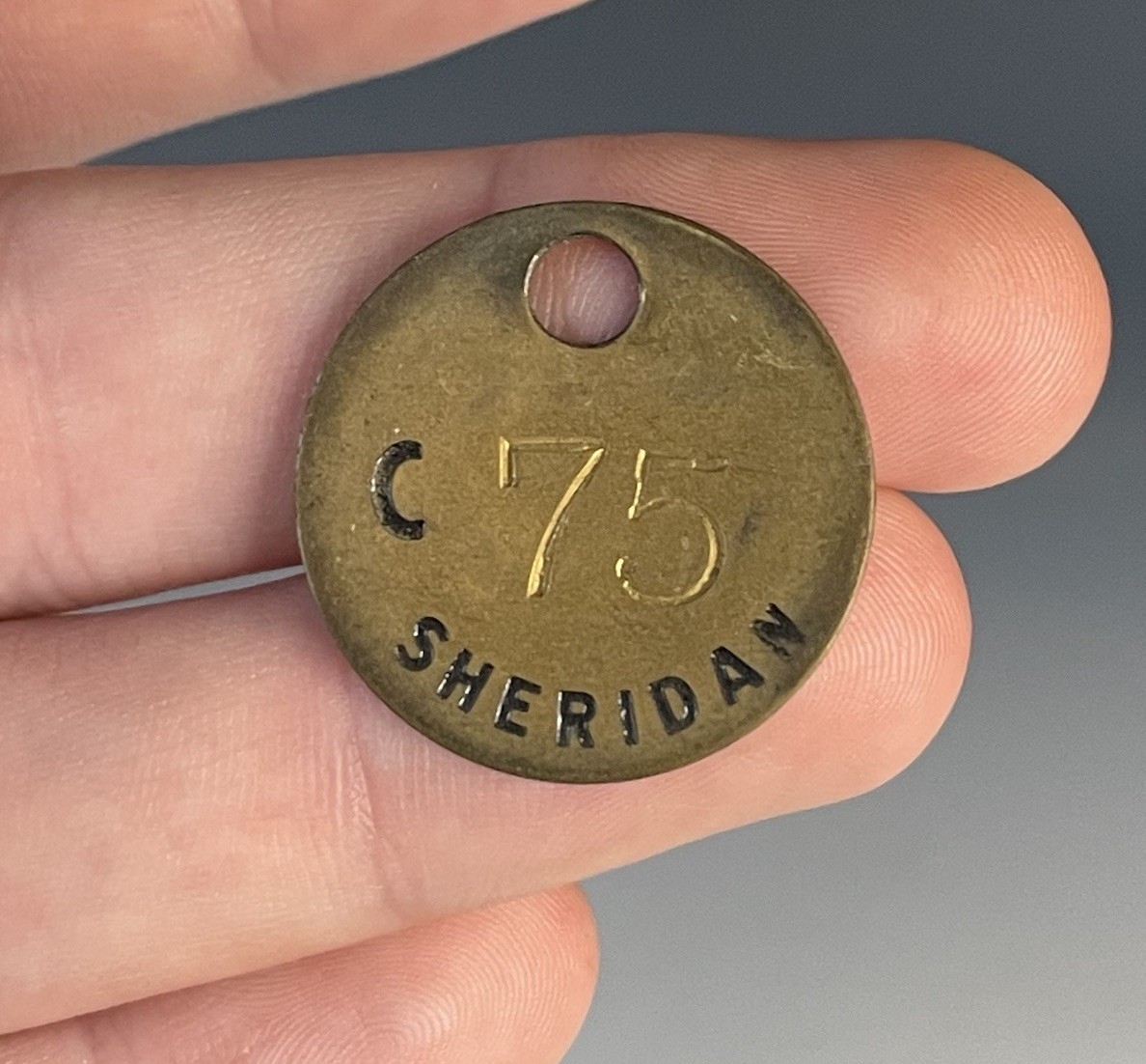 Antique – Vintage 20th C. Brass Sheridan Hotel Luggage Tool Tag
