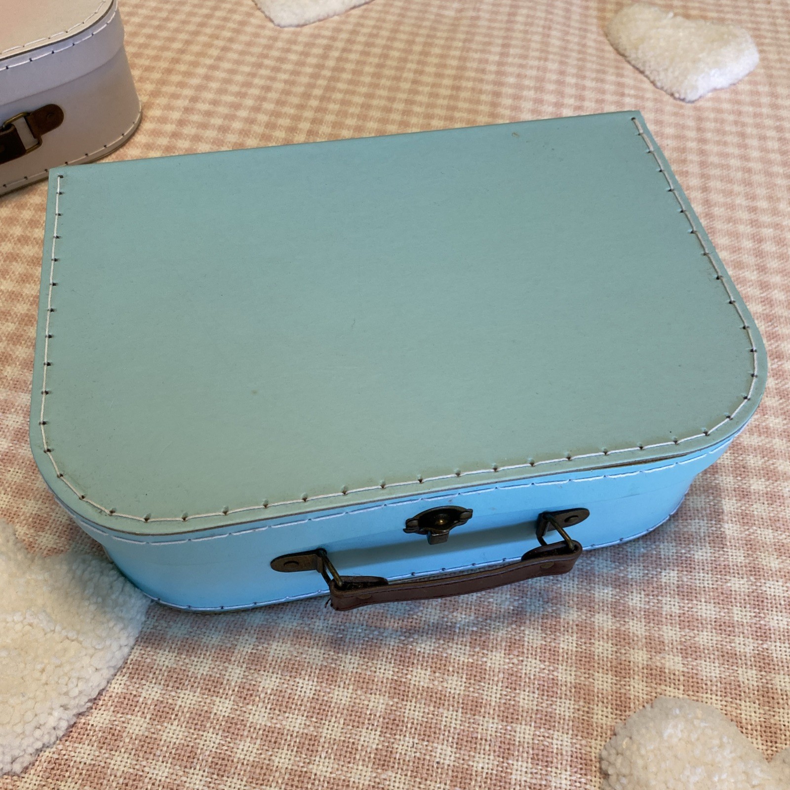 Jewelkeeper Paperboard Suitcases – Set of 3 Decorative Vintage Storage Boxes