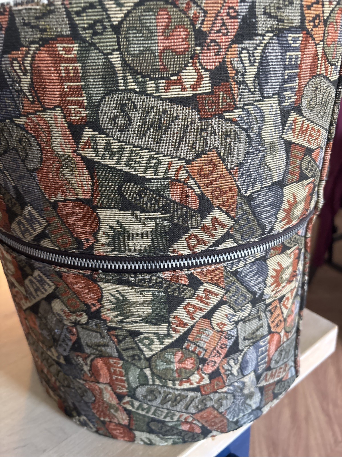 Vintage Hat & Wig Travel Suitcase. 13.5” Tall 13” Wide Airline Inspired