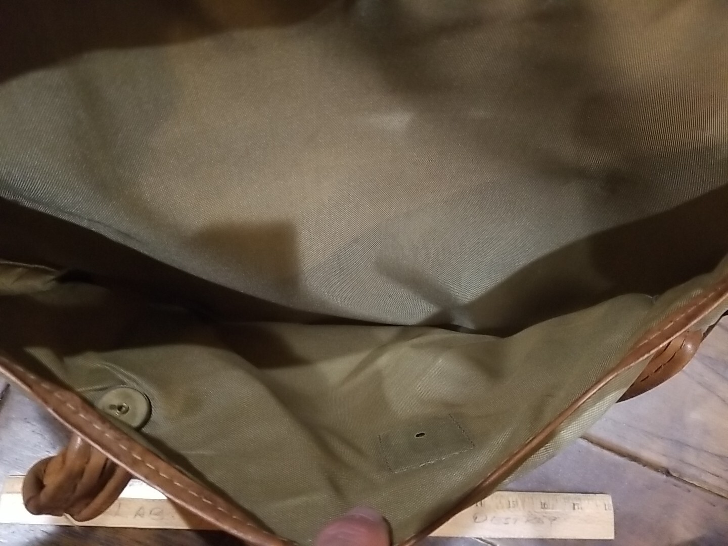 Hartmann Nylon & Leather 21″ 3 Compartment Carry-on Luggage Weekender Bag Olive