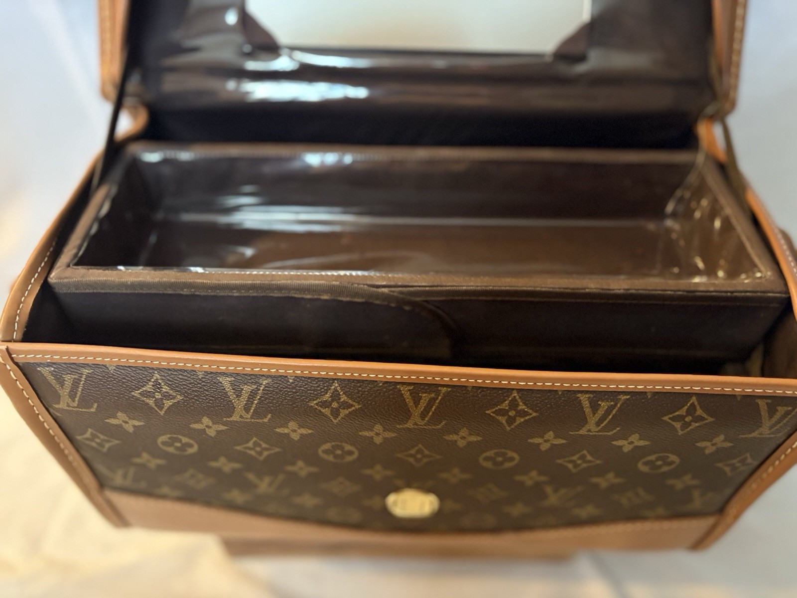 Rare Vintage LOUIS VUITTON Train Case Keepall Carry On Luxury Designer Luggage