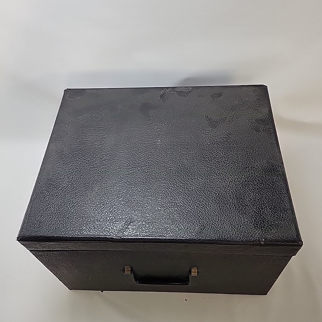 Vintage Carrying Case Faux Black Leather