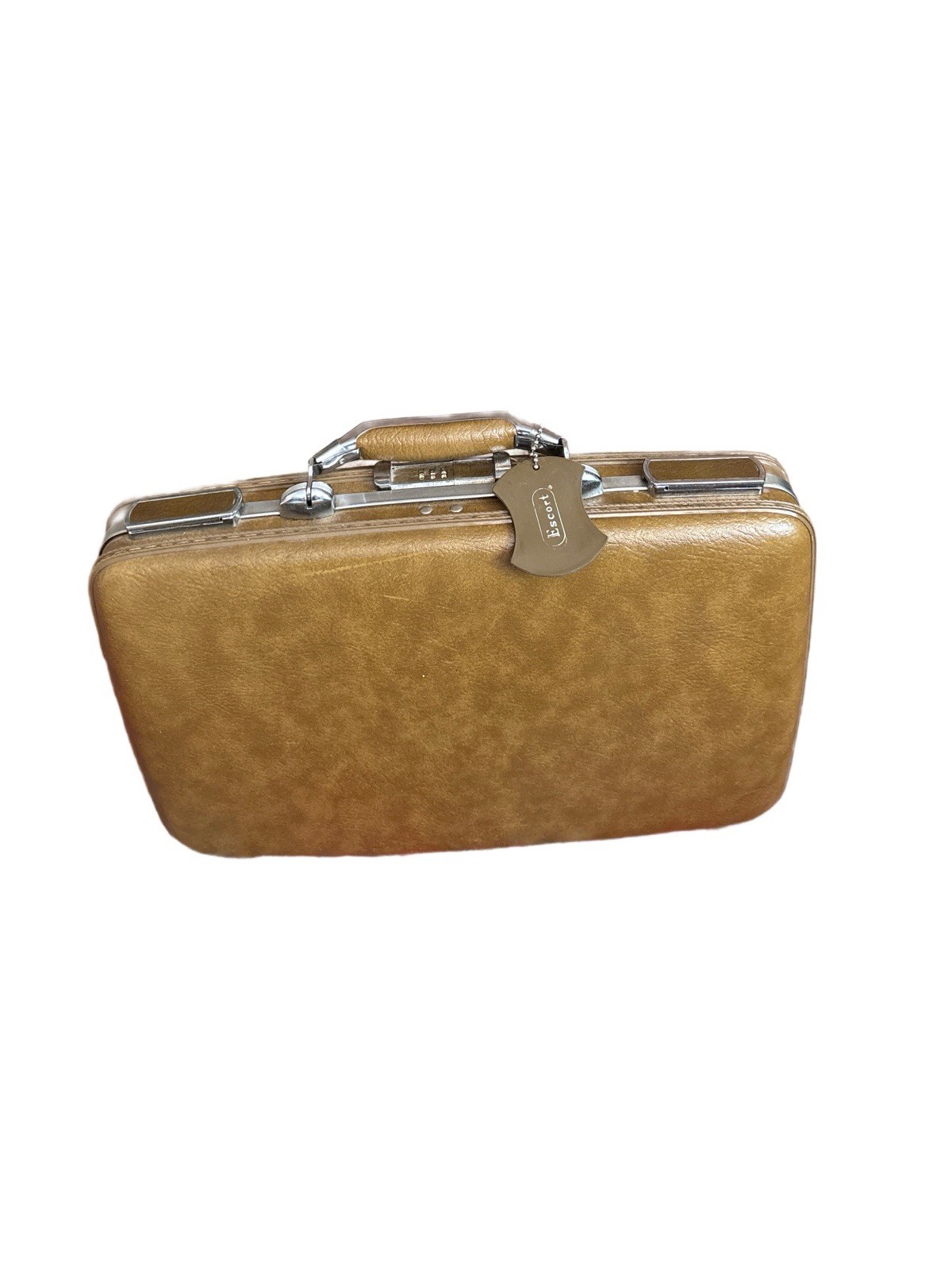 Vintage Escort American Tourister Briefcase Hard Shell Brown Luggage 18”x12.5”x3