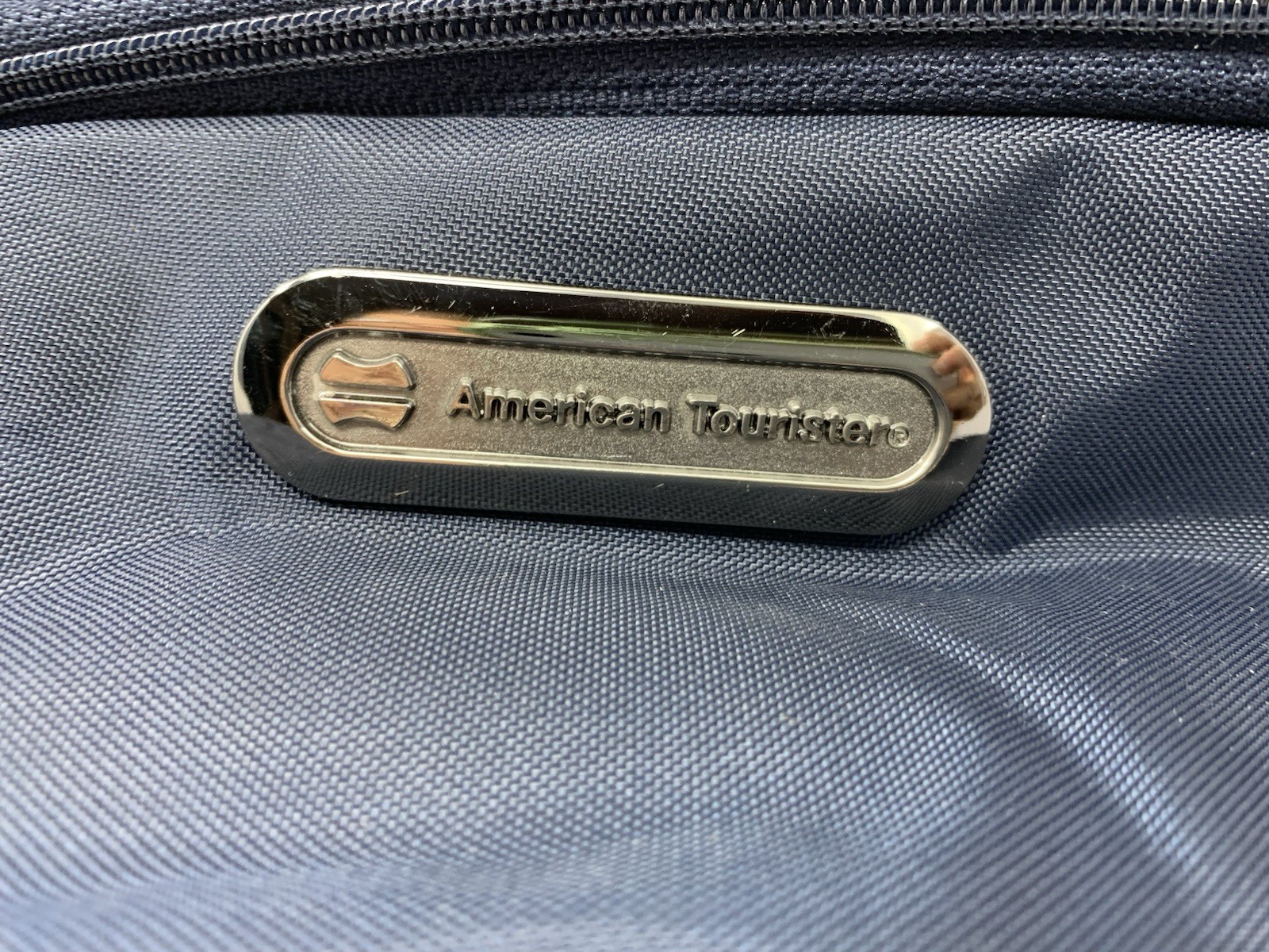 Vtg American Tourister Nylon Navy Blue Carry-On Messenger Shoulder Bag, Studio 2