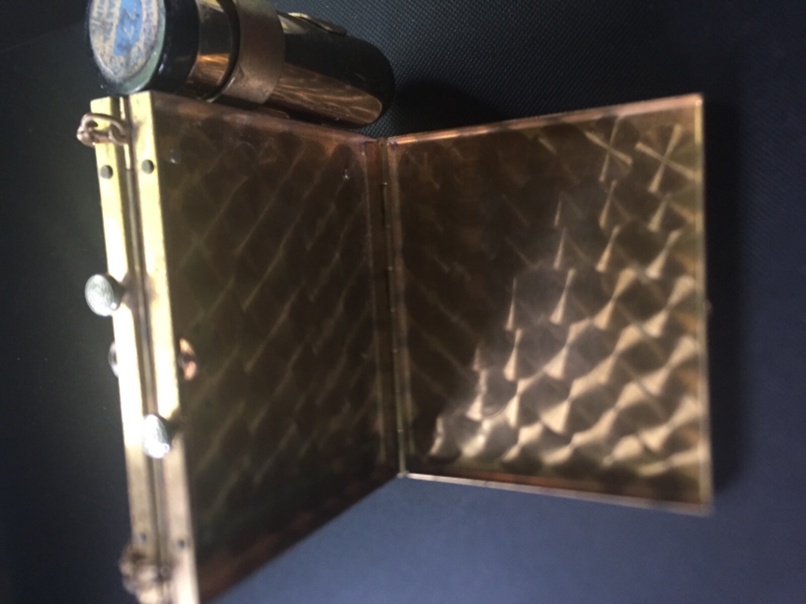 Rare!!! Vintage Make Up Travel Case- I think made of bronze or copper