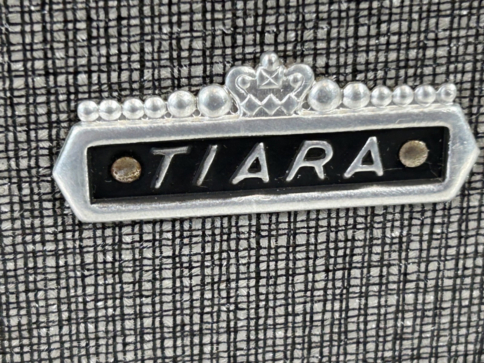 Vintage American Tourister Tiara GRAY Train Case Makeup w/ Mirror & Tray PROP