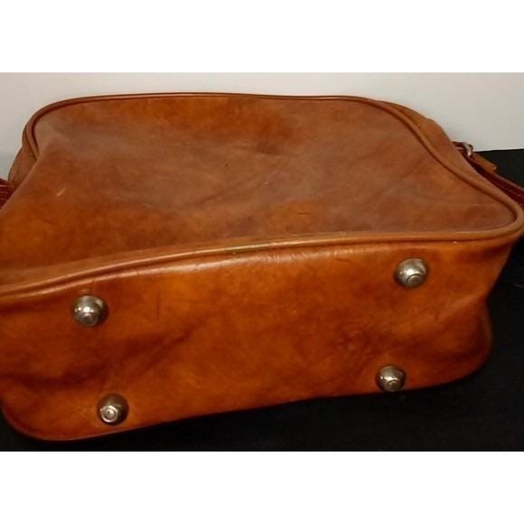 VTG Seward Luggage Brown Leather shoulder bag made In U.S.A