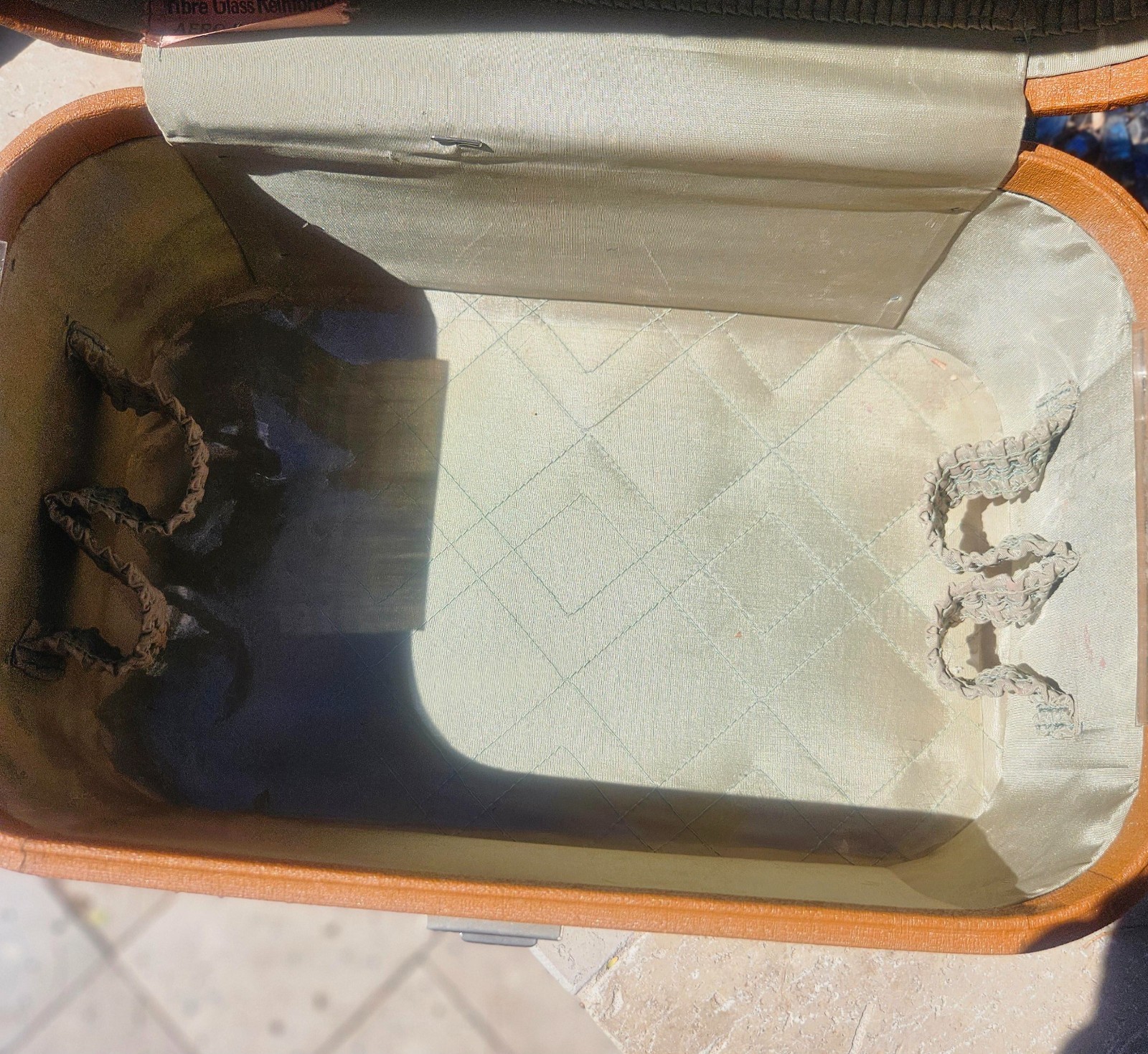 VTG Aero Pak Train Case Brown Vanity/Cosmetics 1950s Luggage, 14″ W/Tag