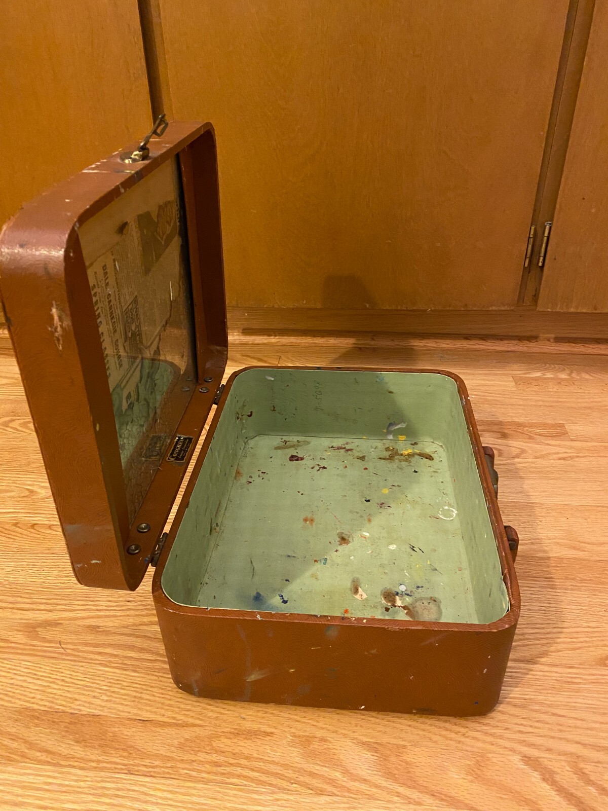 Vintage Congress Luggage Corporation Suitcase 13-1/2″ x 10″ x 5-1/2″ with Mirror