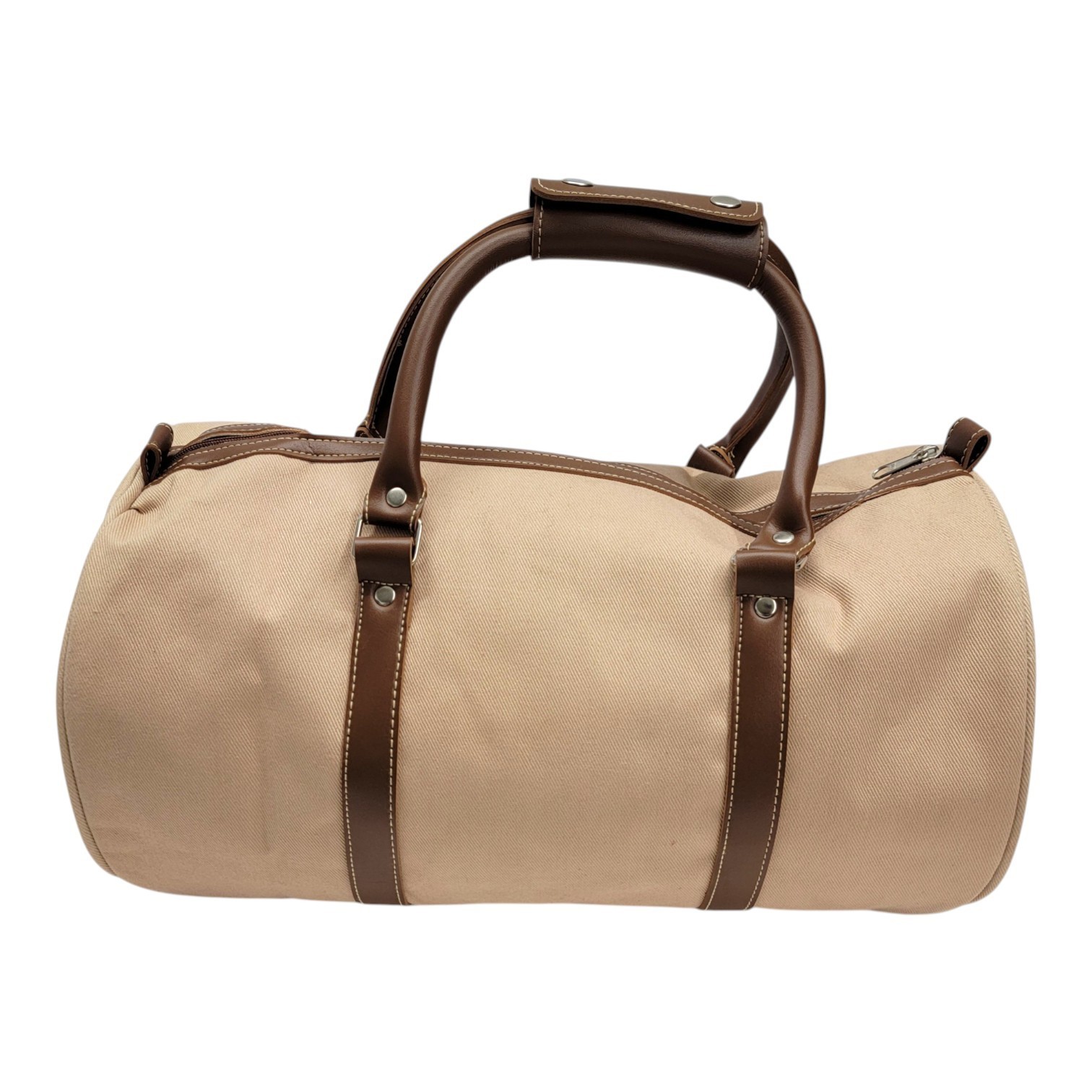 Vintage Karl Lagerfeld Duffle Bag Club Parfums Tan Canvas Travel Gym Weekender