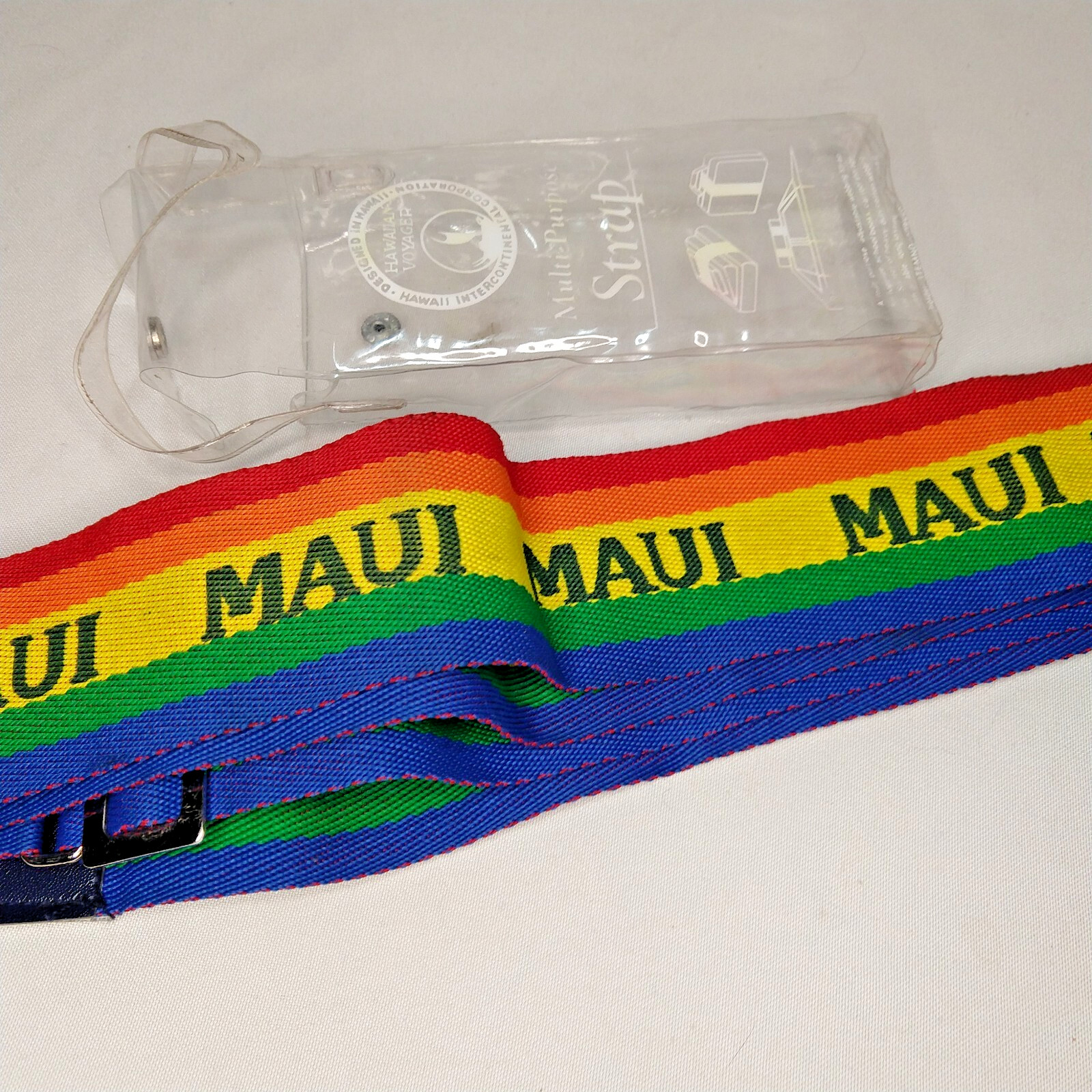 Vintage HAWAIIAN VOYAGER Multi-Purpose Strap MAUI orig package Rainbow luggage