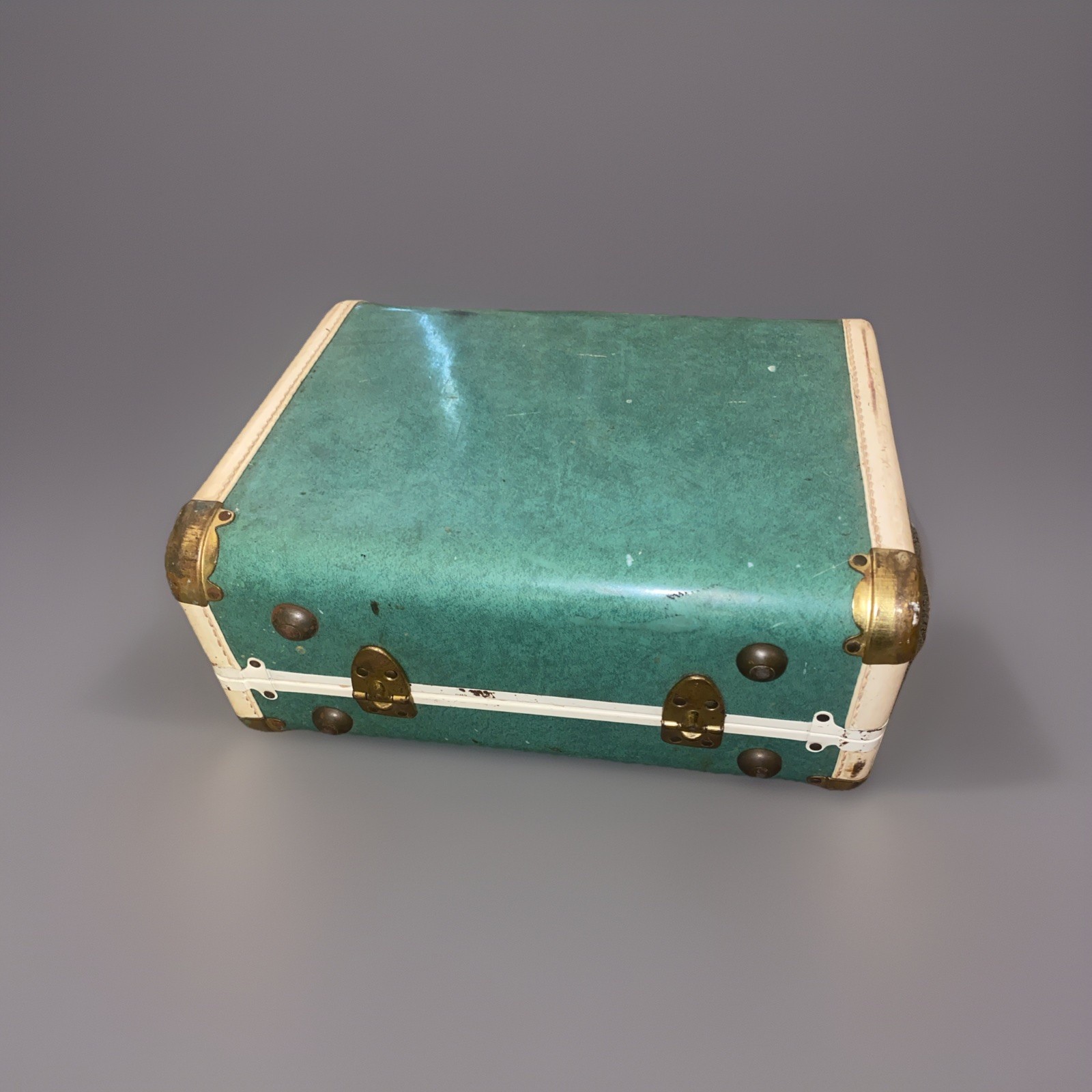 Vintage Samsonite Train Makeup Cosmetics Case Green Mid-Century Modern 1950-60’s