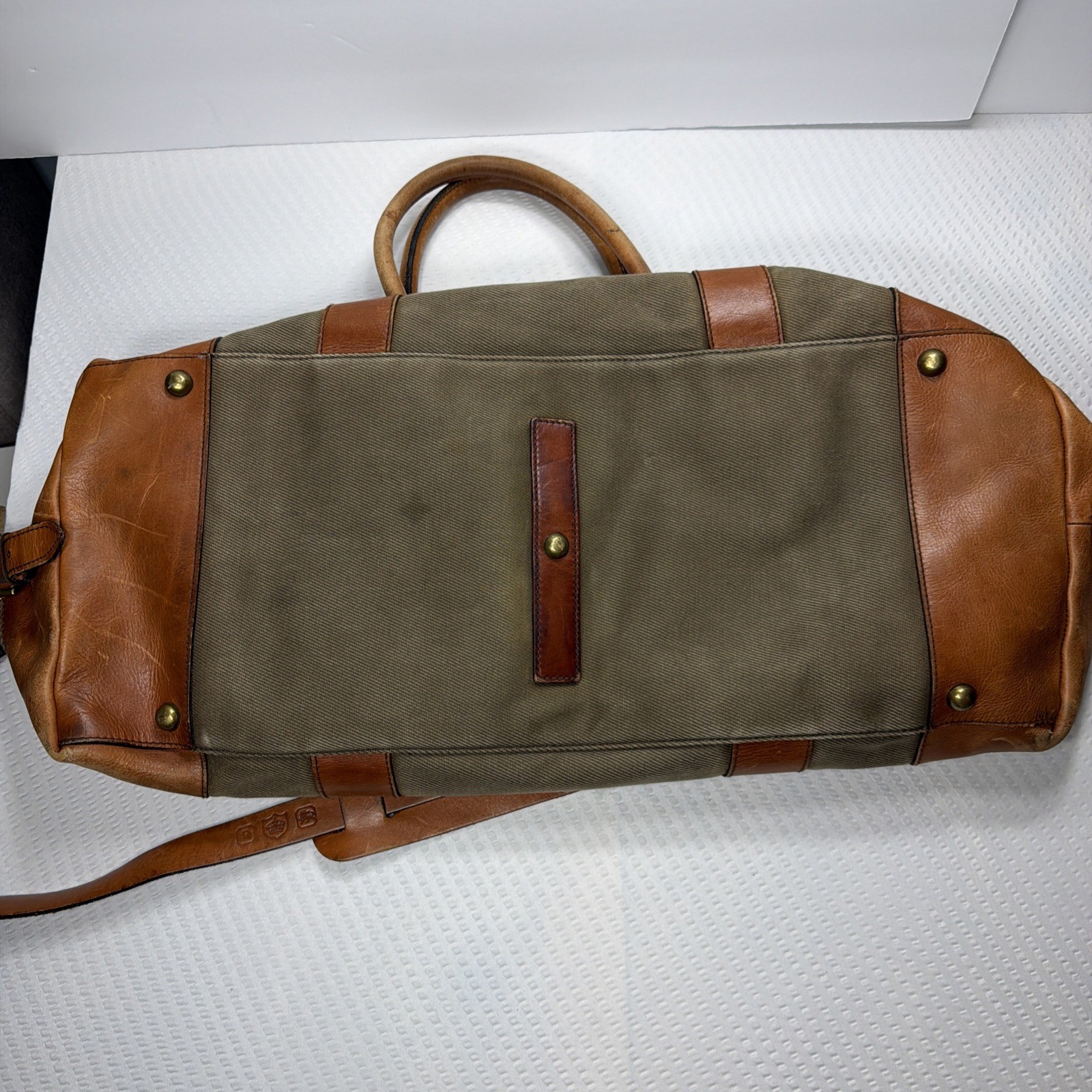 Vintage Polo Ralph Lauren Canvas Leather Weekender Safari Duffel Travel Bag XL