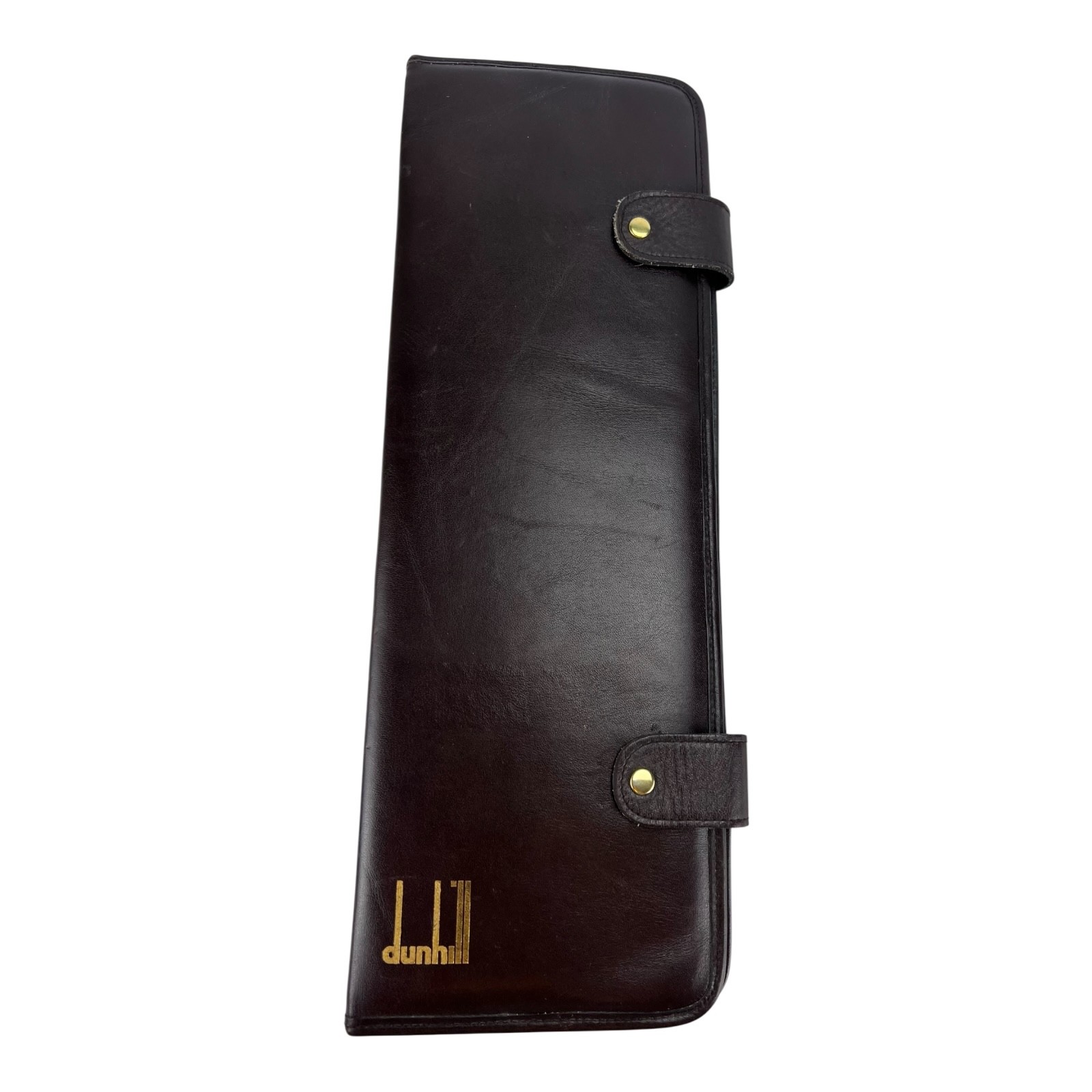 Vintage Alfred Dunhill London Leather Travel Tie Case Garment Holder w/ Hanger
