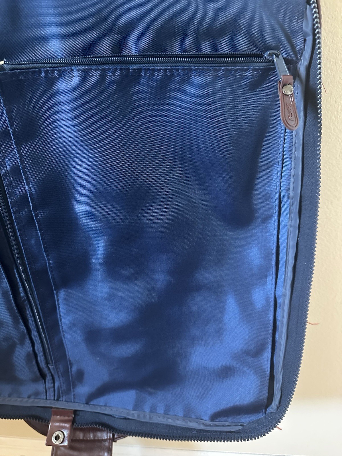 YSL Yves Saint Laurent Vintage Garment Travel Bag Large 1980’s Blue & Brown