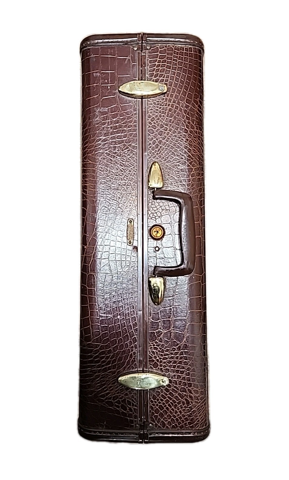 Samsonite Suitcase Luggage 4137, Faux Alligator Shwayder 24.25Wx19.5″x9″ Vintage