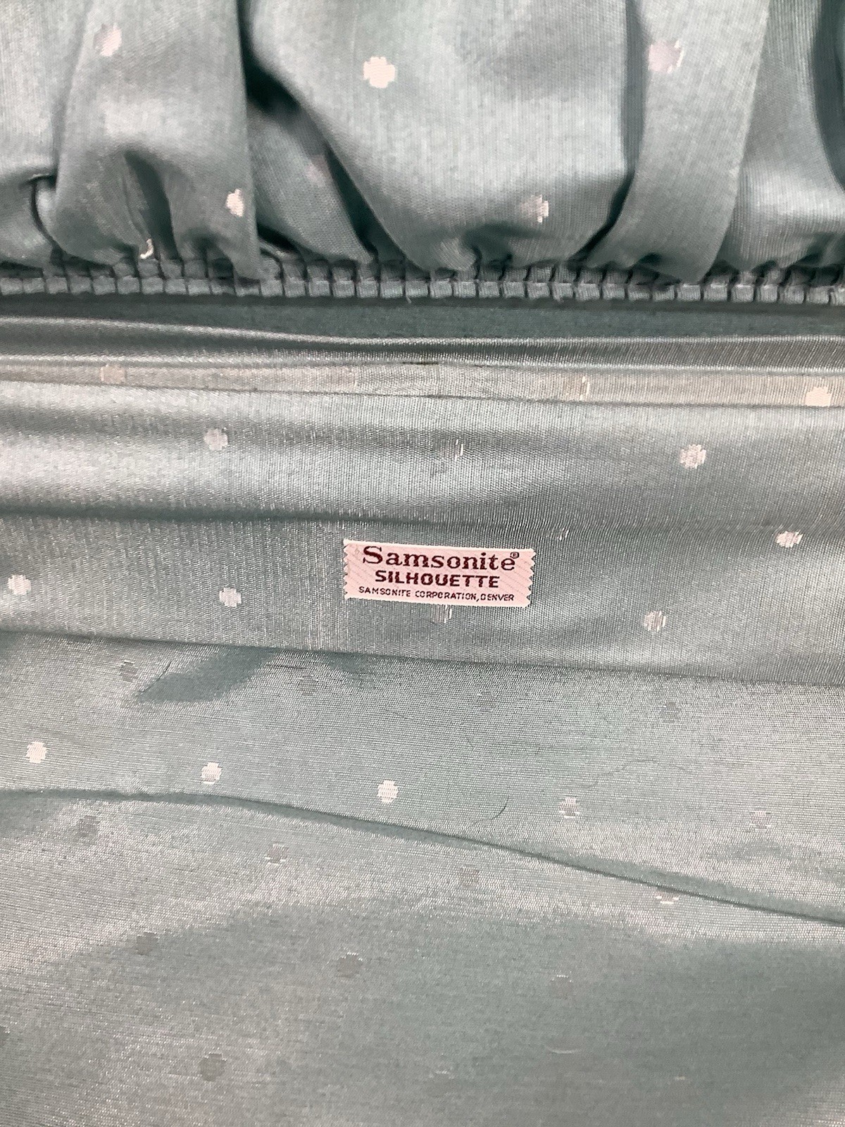 Vintage Samsonite Silhouette Teal Blue Hard Shell Suitcase Luggage Key Included