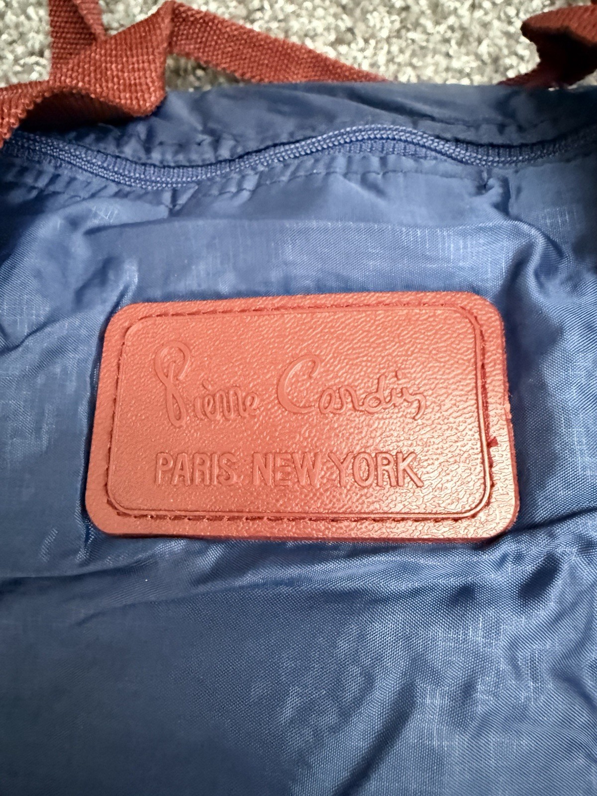 Vintage Pierre Cardin Paris New York Navy Tote Travel Bag