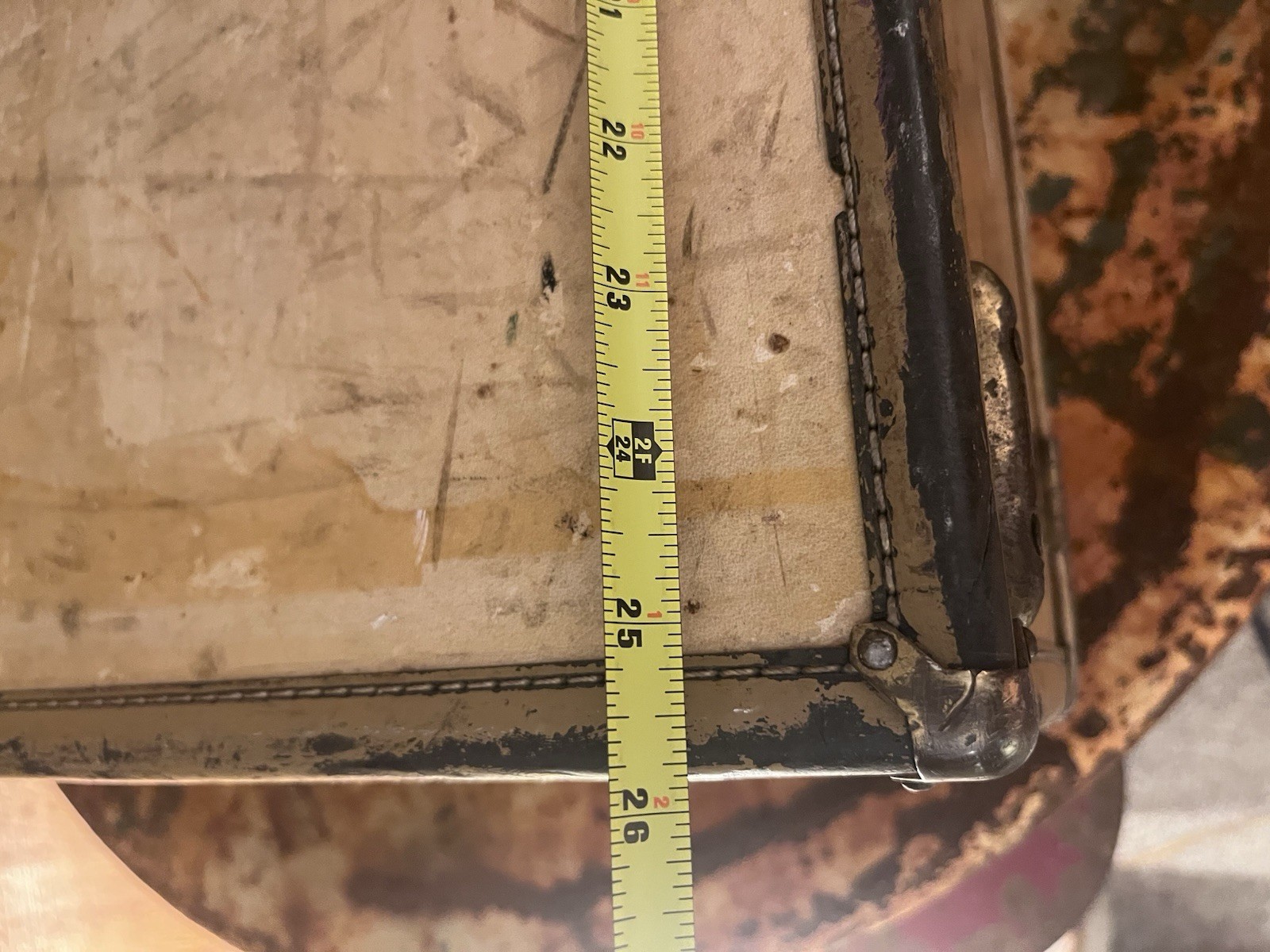 Rare Antique Vintage Hartmann Vellum Suitcase Luggage Travel Trunk Case Hard