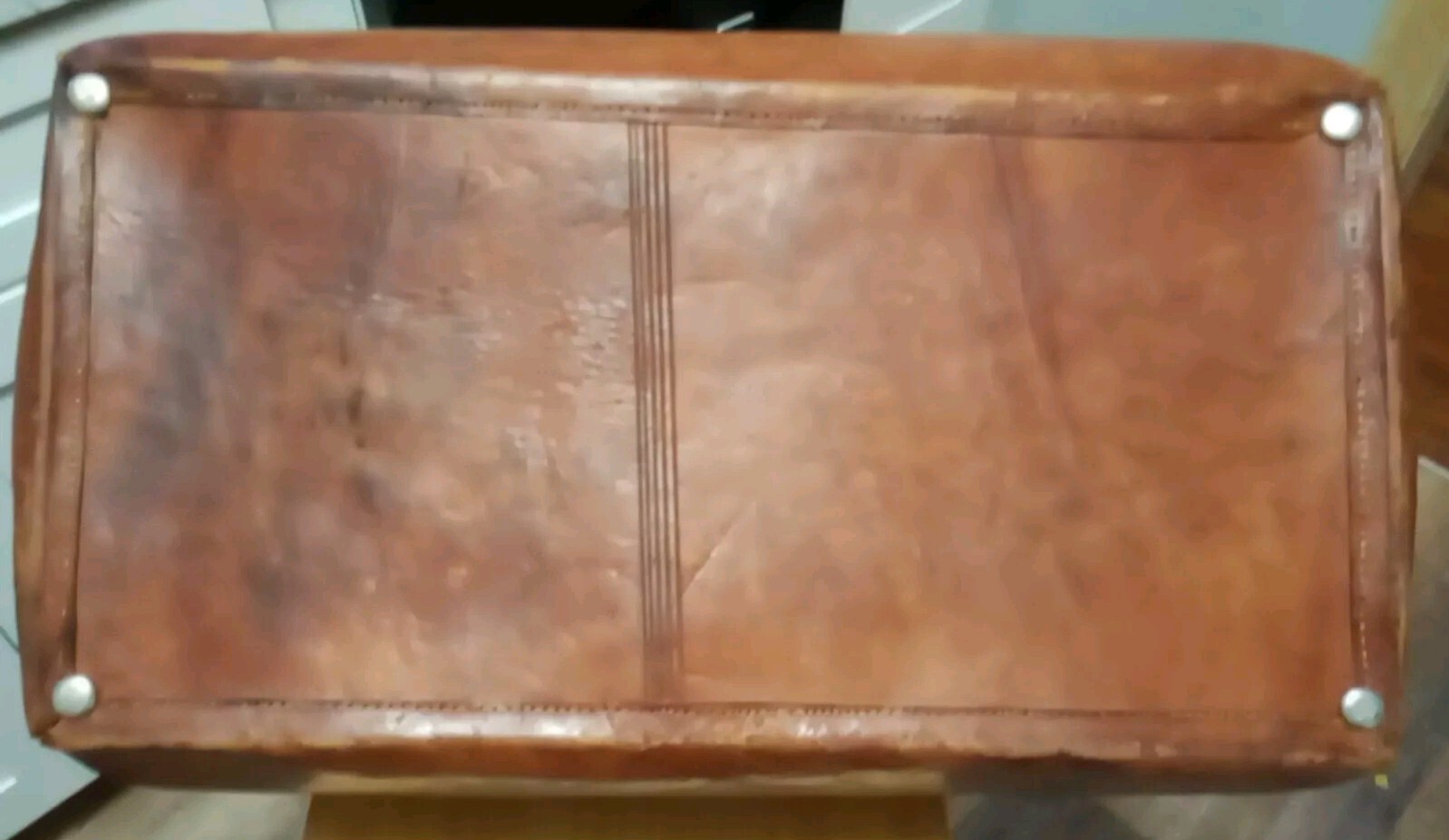 RARE! Vintage Hand Tooled Leather Western Style Doctor’s Travel Luggage Bag XXL